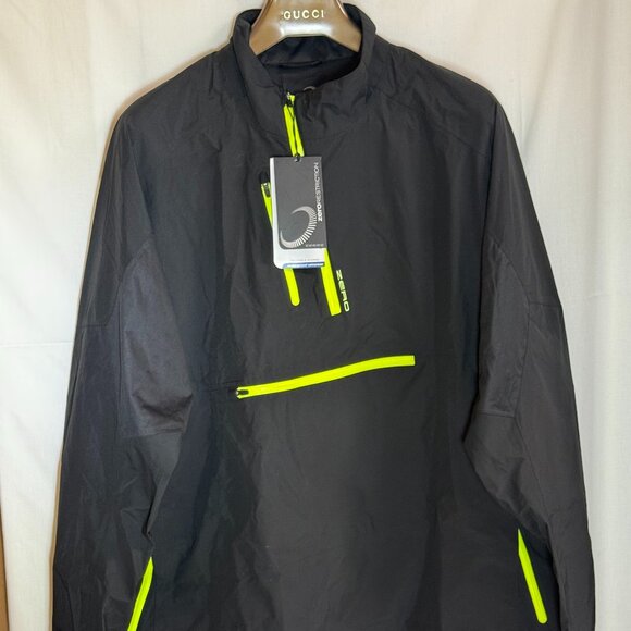 NWT Zero Restriction Men's Packable Golf Anorak Pullover Jacket - Black - XXL - Picture 1 of 7